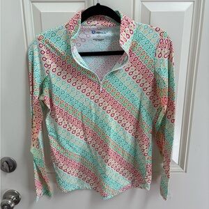 IBKUL Nina Long Sleeve Mock Neck Top Size Small